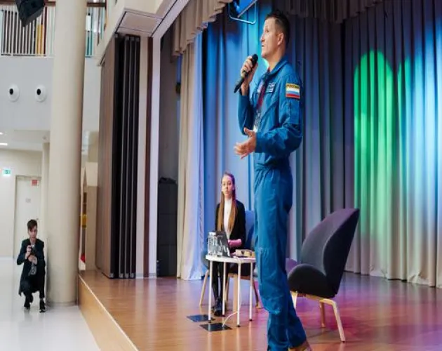 В «Точке будущего» прошла встреча с космонавтом-испытателем Сергеем Кудь-Сверчковым